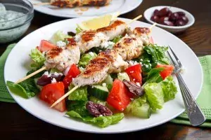 Chicken Souvlaki with Grilled Zucchini